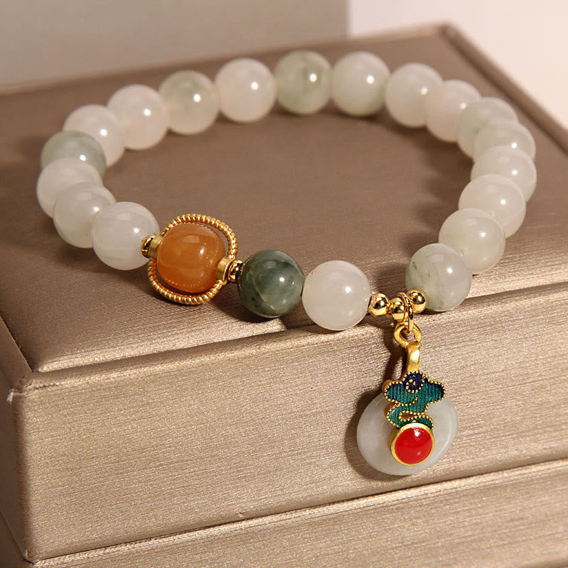 Bracelet de prospérité en jade et nuages de bon augure pour femme
