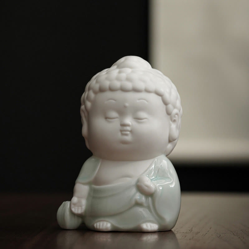 Brûle-encens Bouddha en céramique | Assis, debout et allongé 7 cm