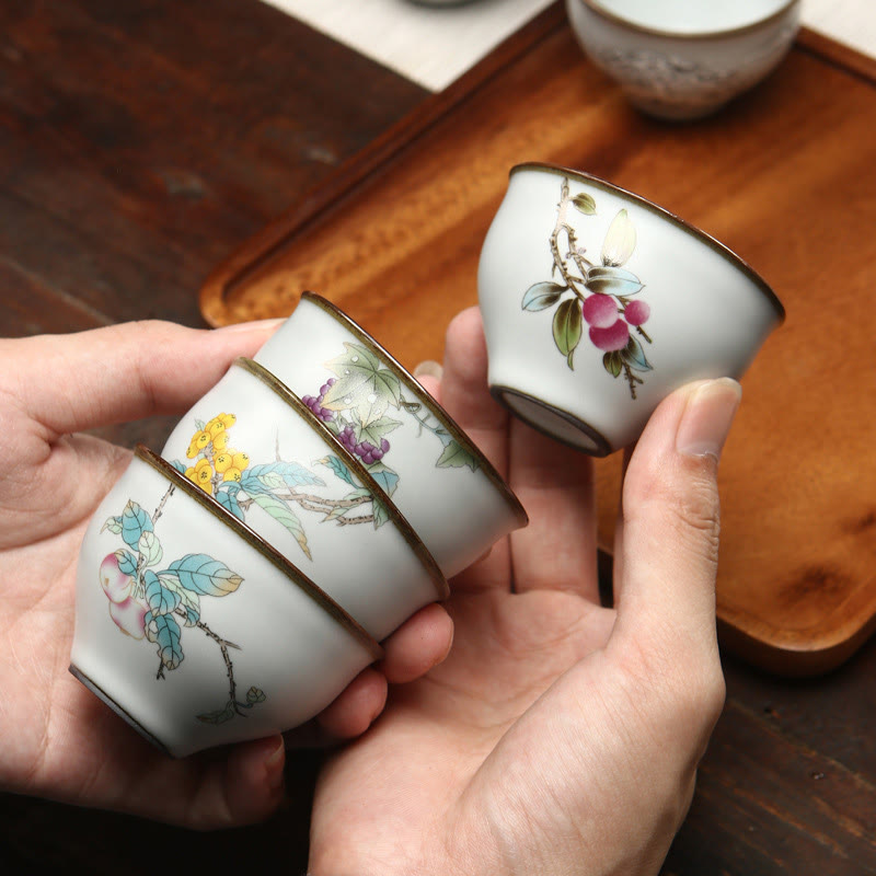 Tasse à thé zen en céramique 130 ml | Motifs de paysages naturels