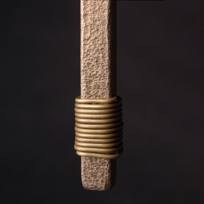 Collier de richesse texturé vintage en cuivre pour la chance spirituelle