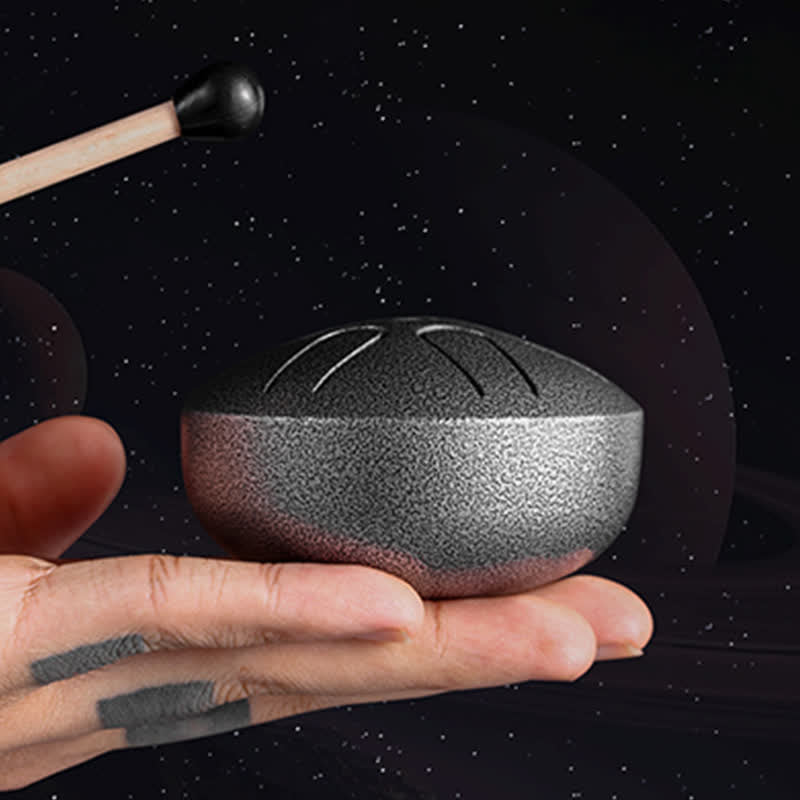 Mini tambour à langue en acier de 7,6 cm pour la méditation et la guérison