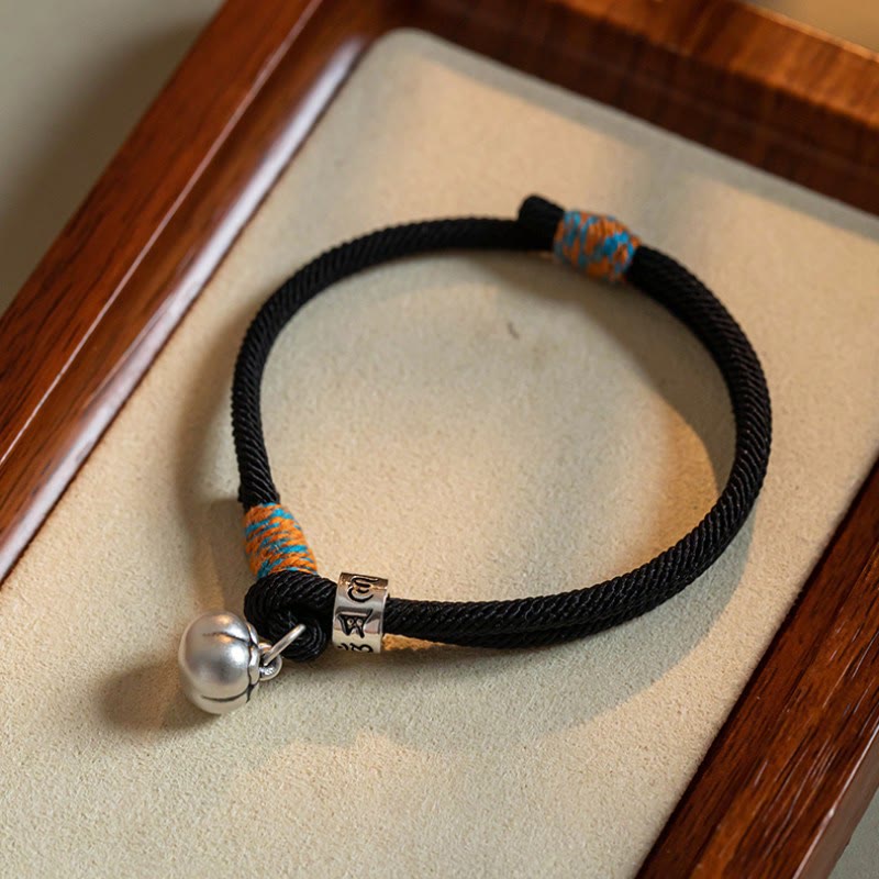 Red String Om Mani Padme Hum Bracelet | Tibetan Silver Protection