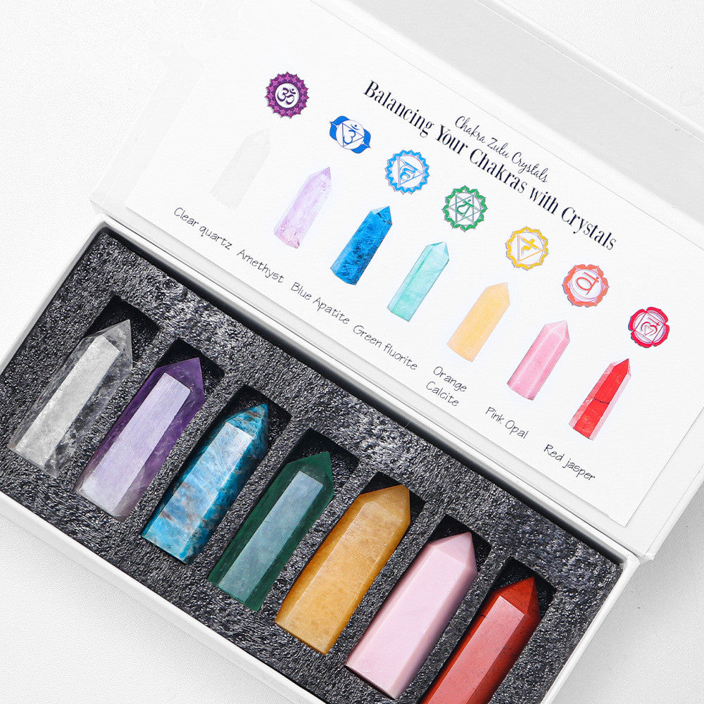 Coffret de 7 pierres naturelles de 4 à 5 cm