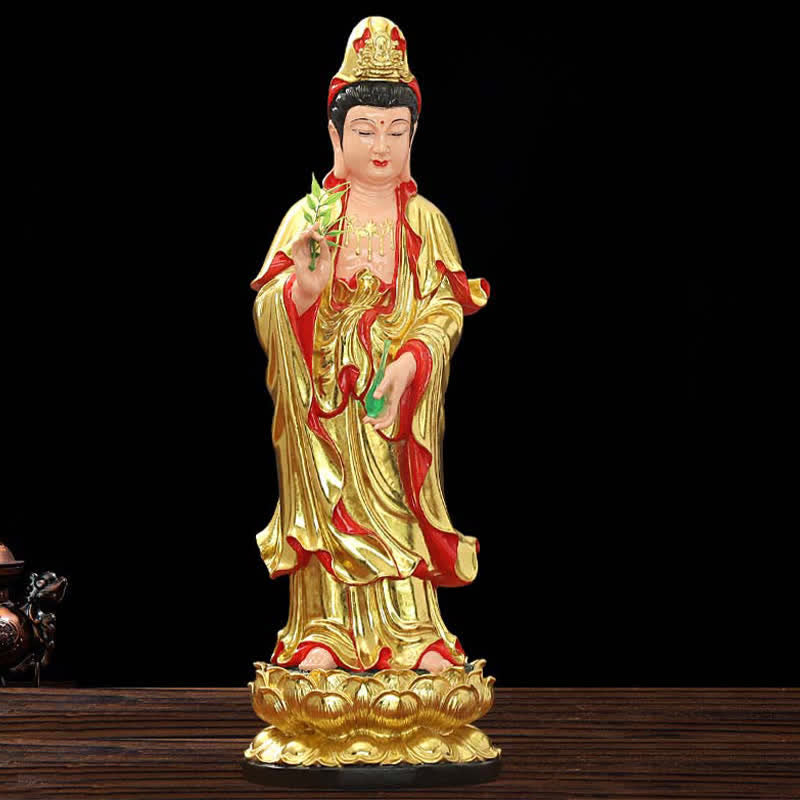 Statue de Bouddha en résine Chenrezig Bodhisattva 30 cm Harmonie