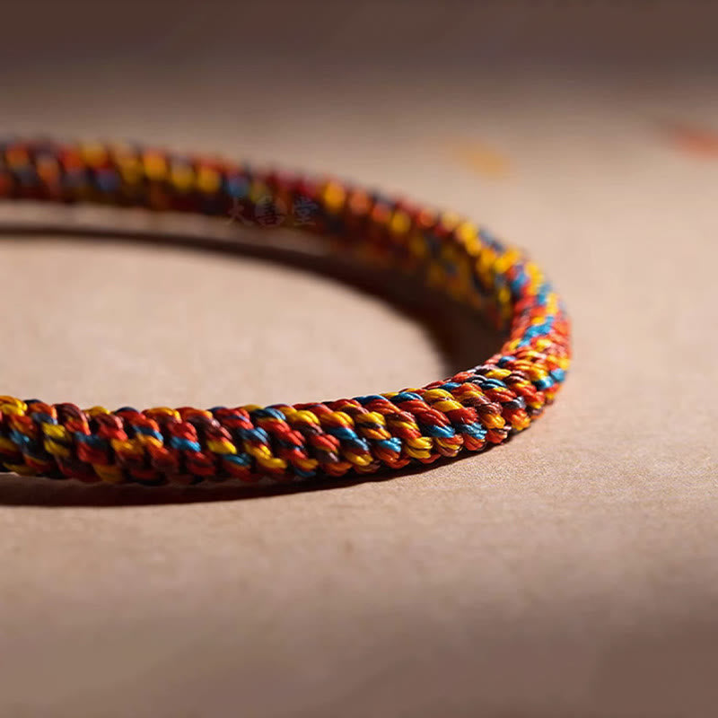 Bracelet en corde d'argent du zodiaque chinois pour la richesse et la protection