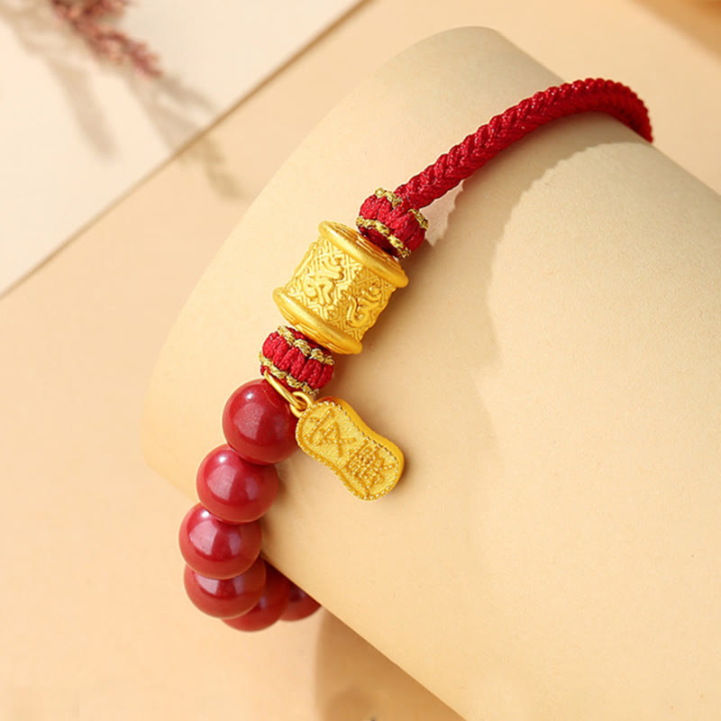 Bracelet Cinabre Om Mani Padme Hum