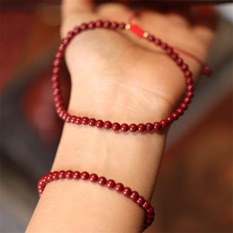 Bracelet de cheville en fil rouge cinabre pour la protection