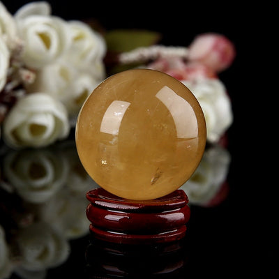 Sphère d'abondance en citrine - Manifestez la joie et la clarté