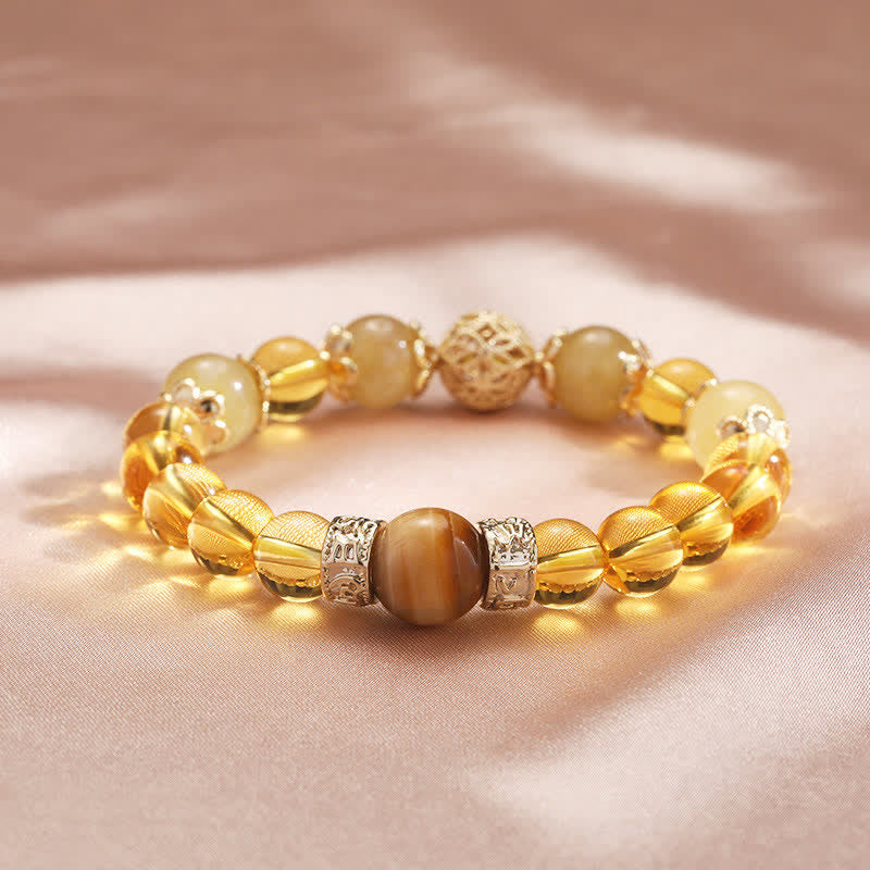 Bracelet Générosité Prospérité Citrine 16cm Élastique