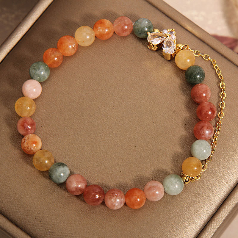 Bracelet de prospérité en cristal vert citrine, poignet de 14 à 16 cm