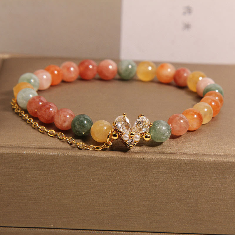 Bracelet de prospérité en cristal vert citrine, poignet de 14 à 16 cm