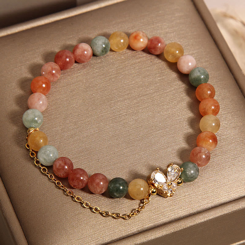 Bracelet de prospérité en cristal vert citrine, poignet de 14 à 16 cm