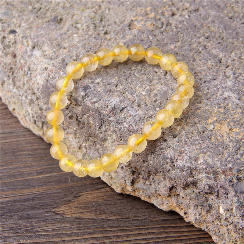 Bracelet d'énergie de guérison et de richesse en citrine