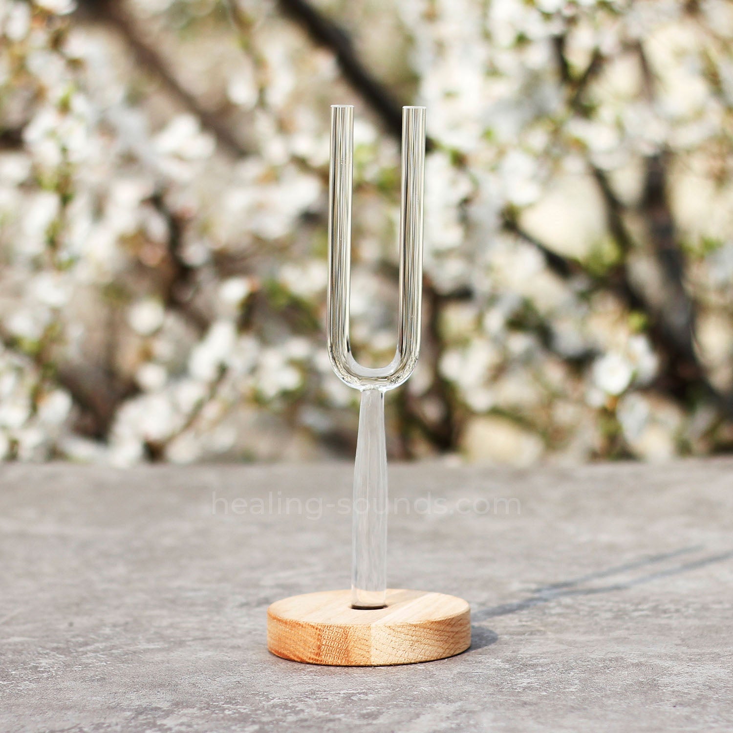 Jeu de diapasons en cristal transparent 432 Hz avec boîte - 8 pièces - 10 mm/20 mm