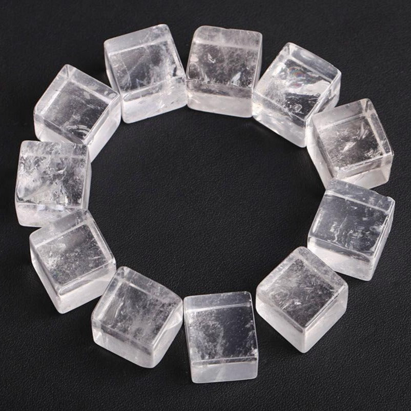 Cubes de cristal de quartz transparent, cube de guérison de 0,78 pouce