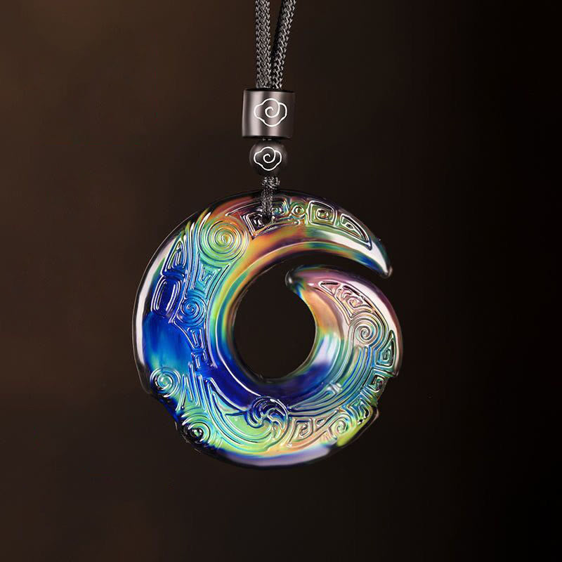 Collier en cristal Liuli changeant de couleur | Symbole de chance et de paix