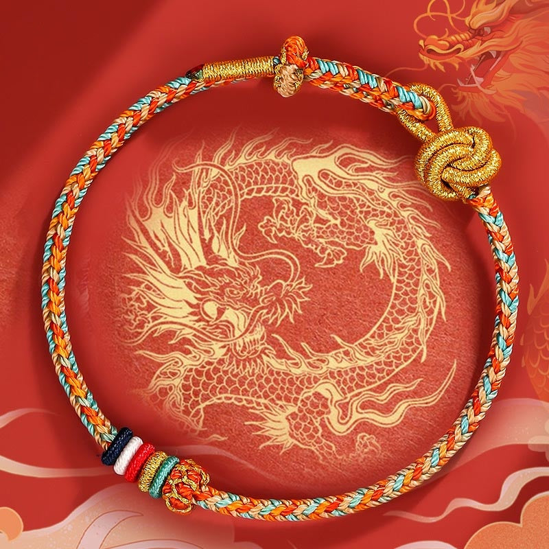 Bracelet de protection coloré en corde de Dunhuang pour l'équilibre spirituel