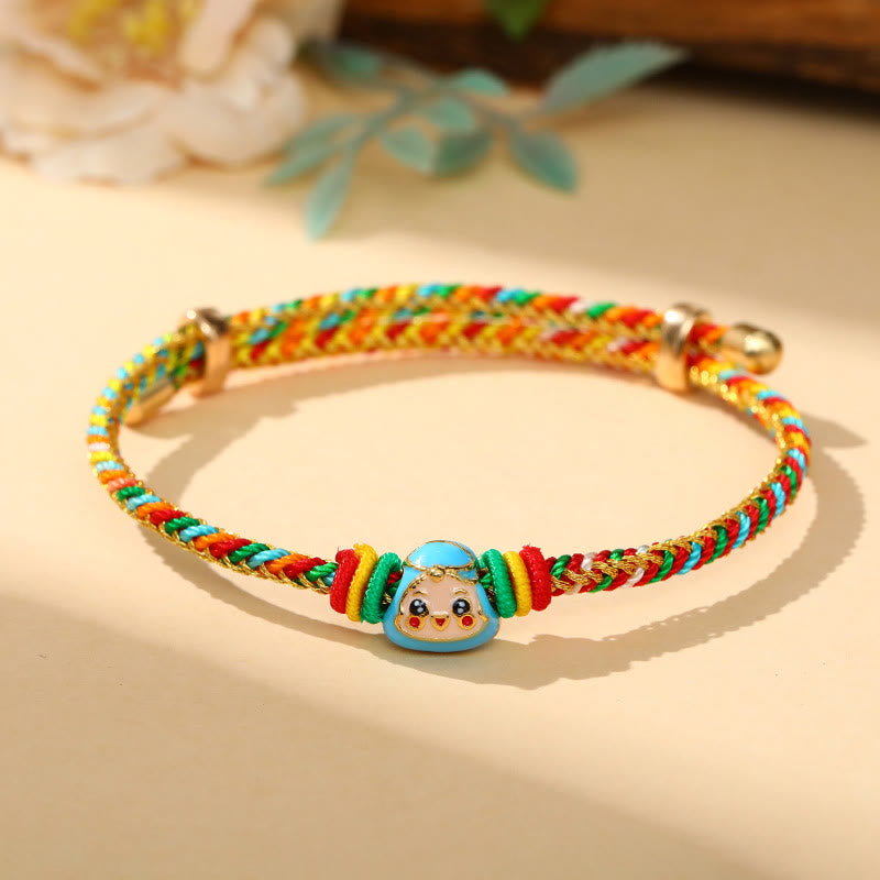 Bracelet porte-bonheur en corde colorée à motif Zongzi pour adultes et enfants