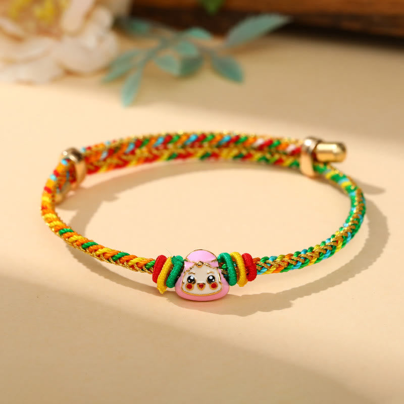 Bracelet porte-bonheur en corde colorée à motif Zongzi pour adultes et enfants