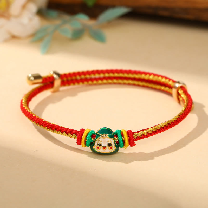 Bracelet porte-bonheur en corde colorée à motif Zongzi pour adultes et enfants