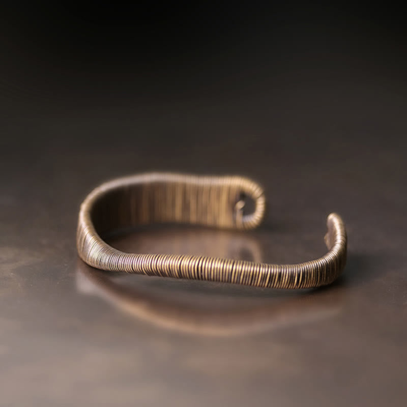 Bracelet manchette ajustable en cuivre pour la chance et la richesse | Bracelets spirituels