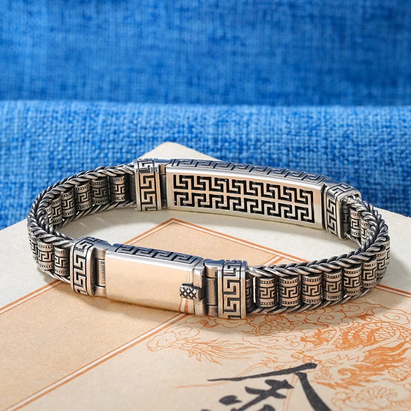 Bracelet d'équilibre en cuivre | Lignes vintage rotatives | Soins spirituels