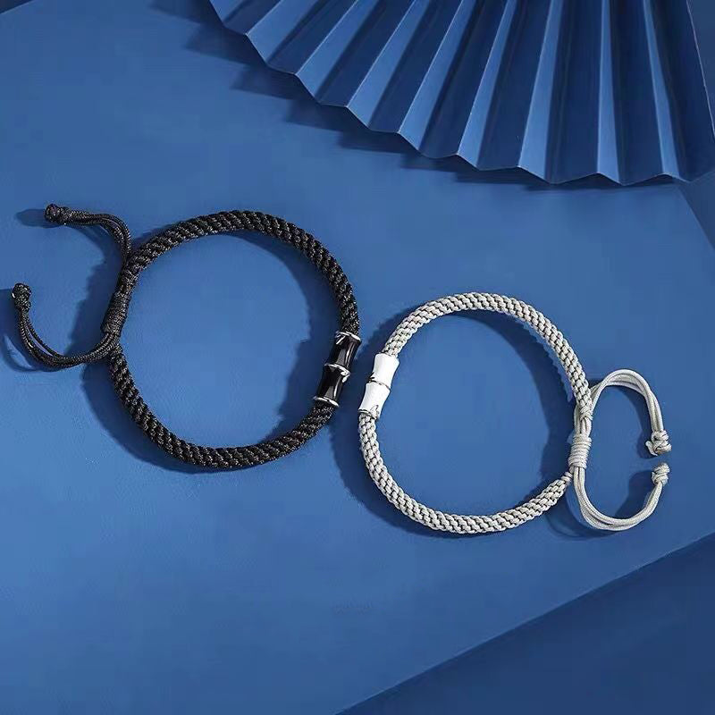 Bracelet en cuivre et bambou pour couple, pour la guérison spirituelle