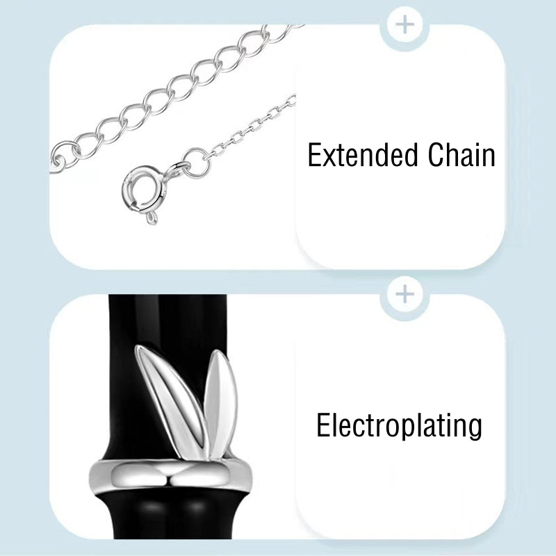 Collier porte-bonheur en cuivre et bambou pour couple, pendentif de 45 cm