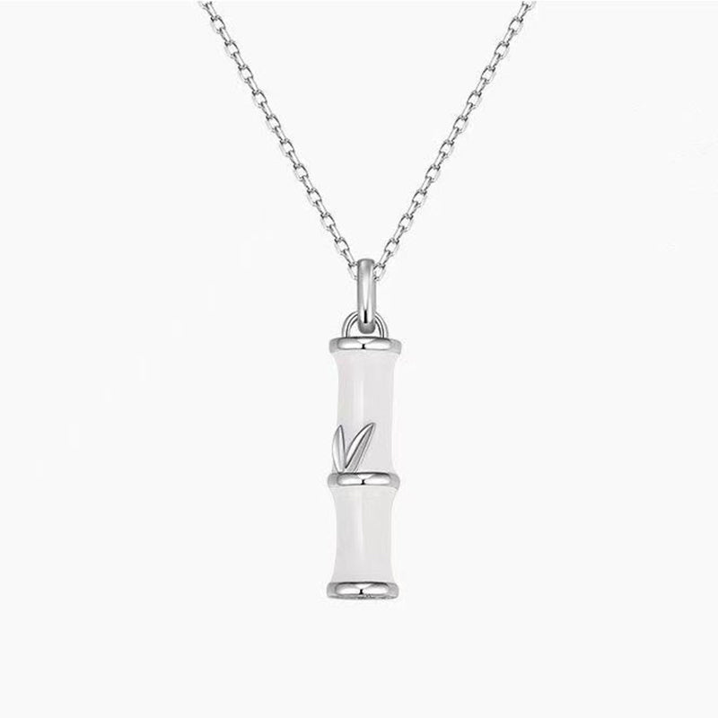 Collier porte-bonheur en cuivre et bambou pour couple, pendentif de 45 cm