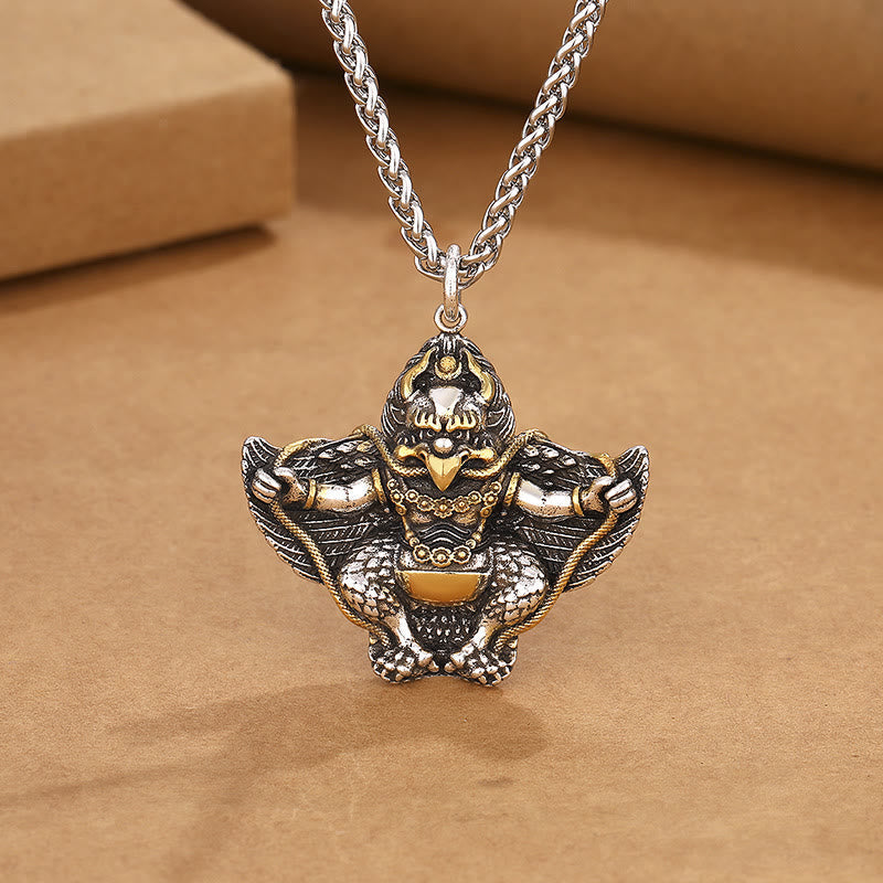 Collier de protection des oiseaux Garuda en cuivre avec pendentif spirituel