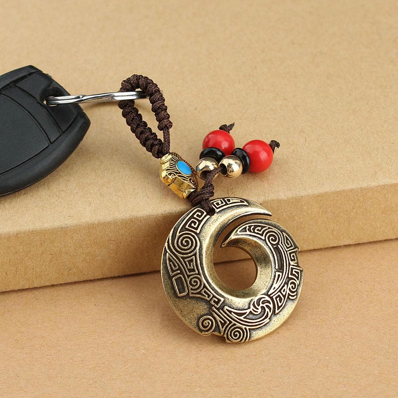 Porte-clés en cuivre pour la chance et la richesse | Bijoux spirituels