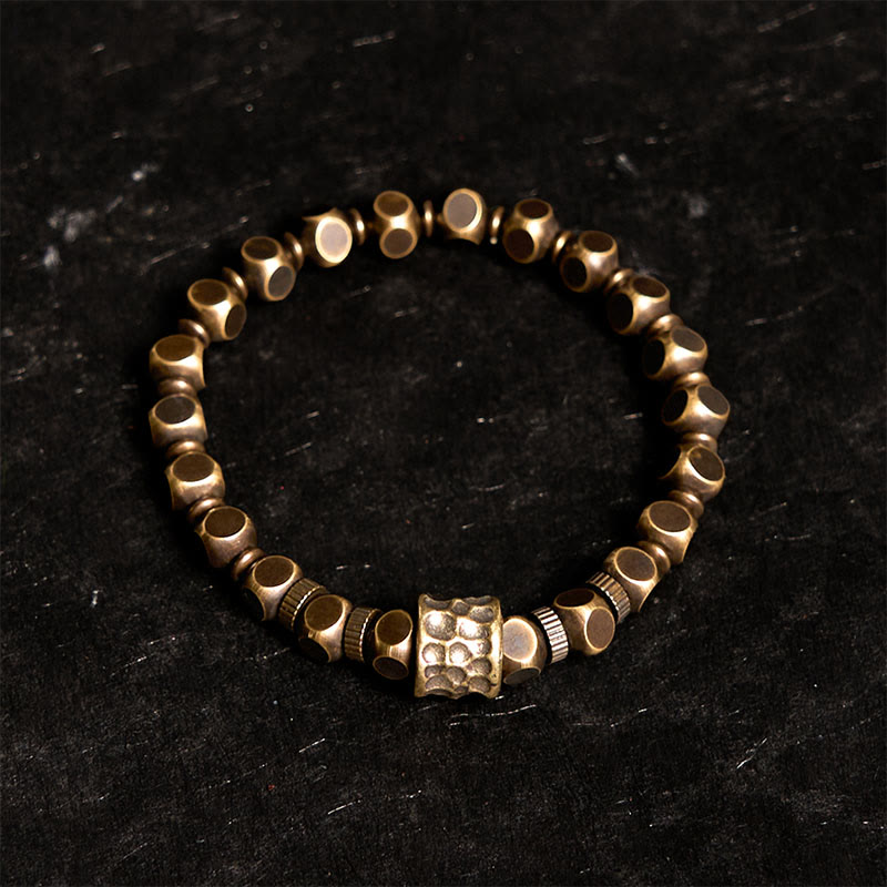 Bracelet d'équilibre en cuivre motif météorite 17-18 cm