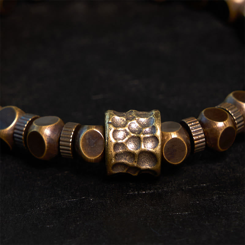 Bracelet d'équilibre en cuivre motif météorite 17-18 cm