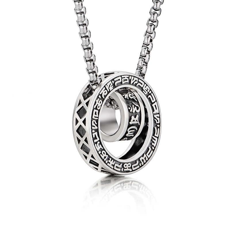 Collier pendentif en cuivre Om Mani Padme Hum pour la paix et la pureté