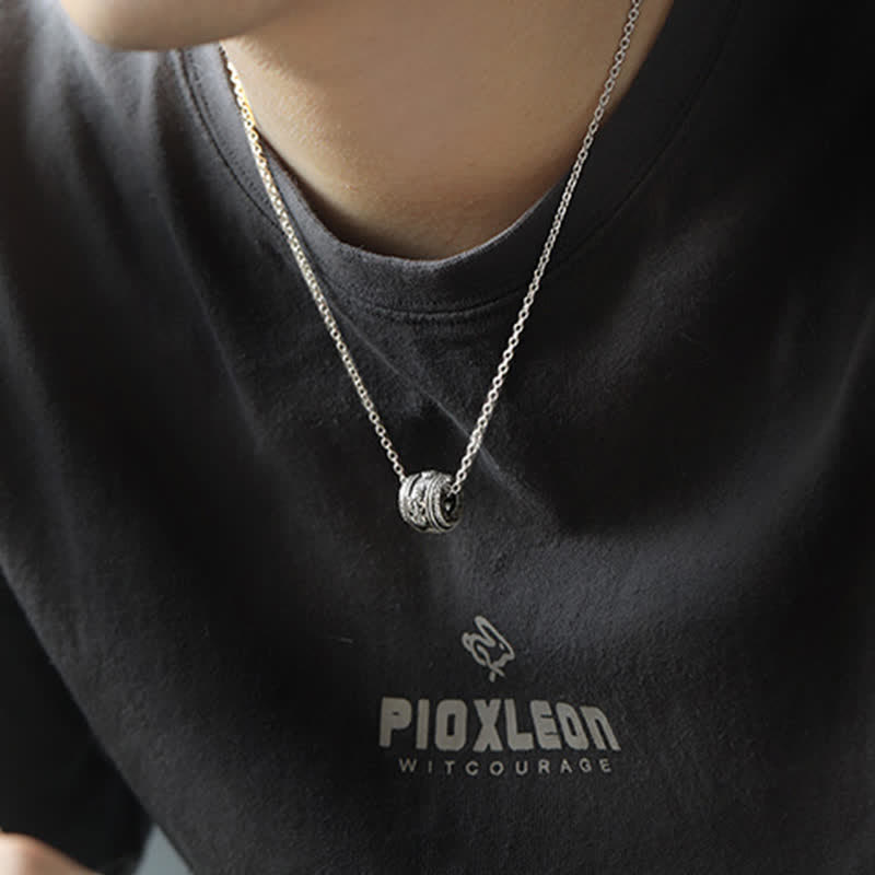Collier pendentif rotatif Pixiu en cuivre pour la chance et la richesse