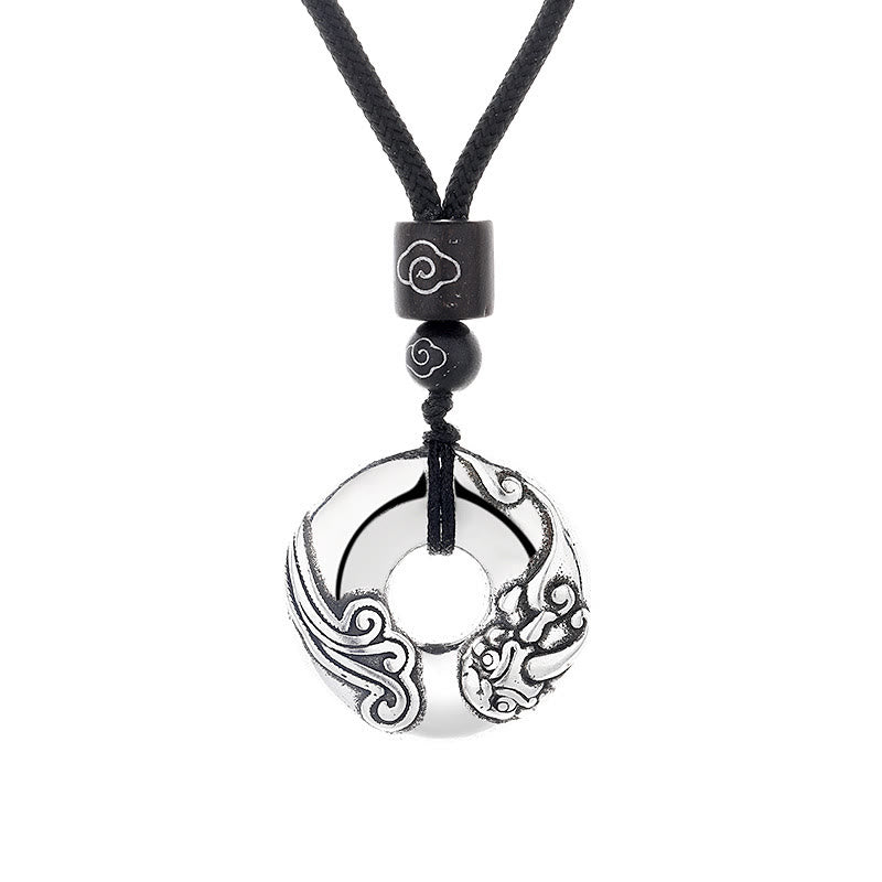 Collier Pixiu Peace Buckle en cuivre pour la richesse et la chance