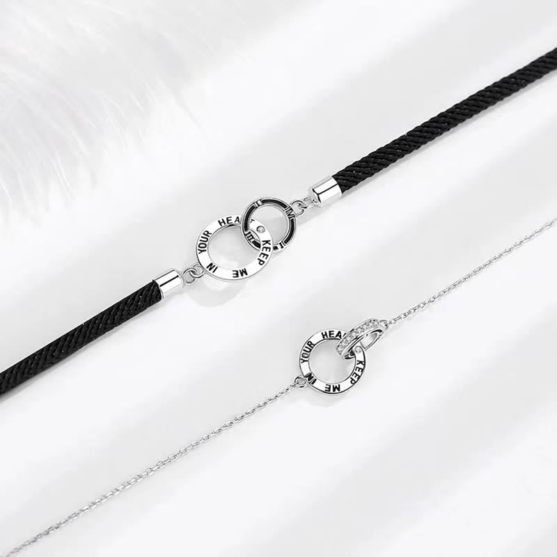 Bracelet spirituel en cuivre | Cercles entrelacés pour couple de guérison