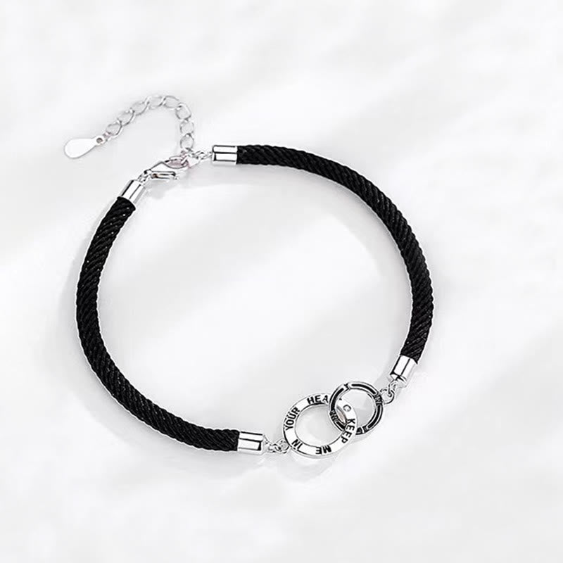 Bracelet spirituel en cuivre | Cercles entrelacés pour couple de guérison