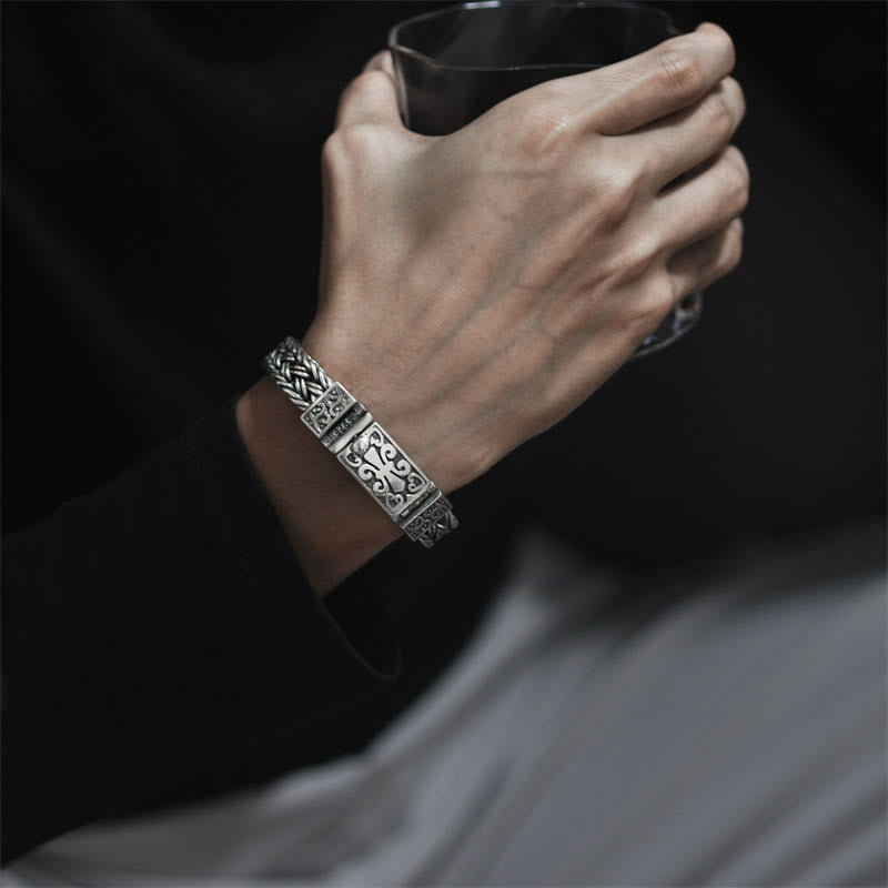 Bracelet spirituel en cuivre avec motif totem de vigne | Sons de guérison