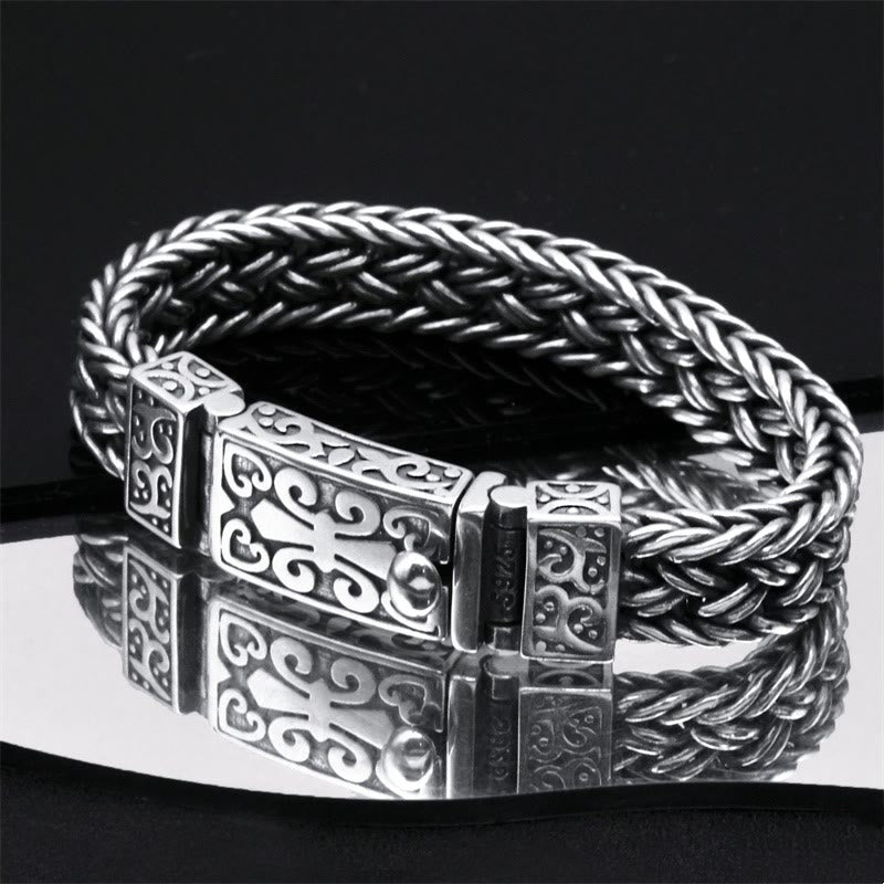 Bracelet spirituel en cuivre avec motif totem de vigne | Sons de guérison