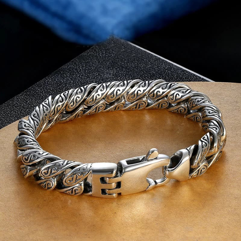 Bracelet porte-bonheur en cuivre de la dynastie Tang, motif floral, 18 cm, spirituel