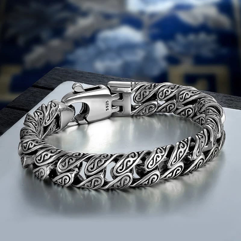 Bracelet porte-bonheur en cuivre de la dynastie Tang, motif floral, 18 cm, spirituel
