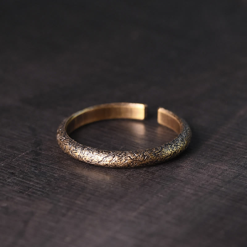 Bague de couple porte-bonheur réglable vintage tibétaine en cuivre