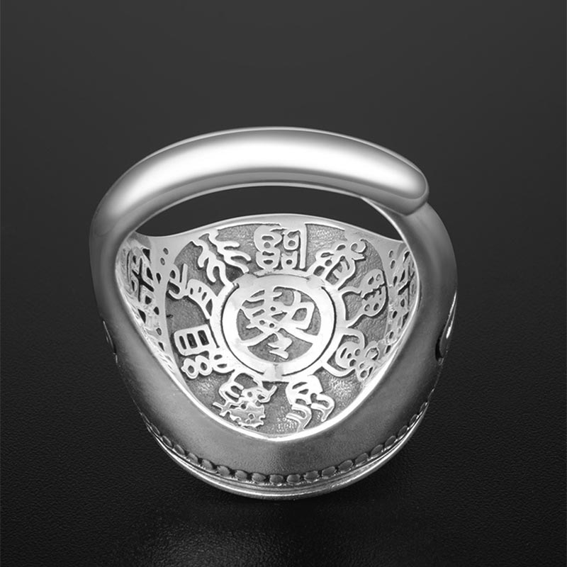 Bague d'équilibre Yin Yang en cuivre 14,5 mm unisexe guérison