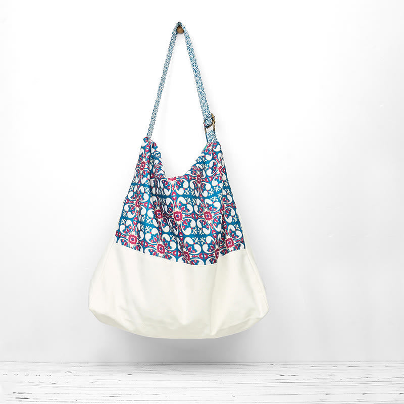 Sac bandoulière en coton pour le yoga | Sac bandoulière résistant 43 cm