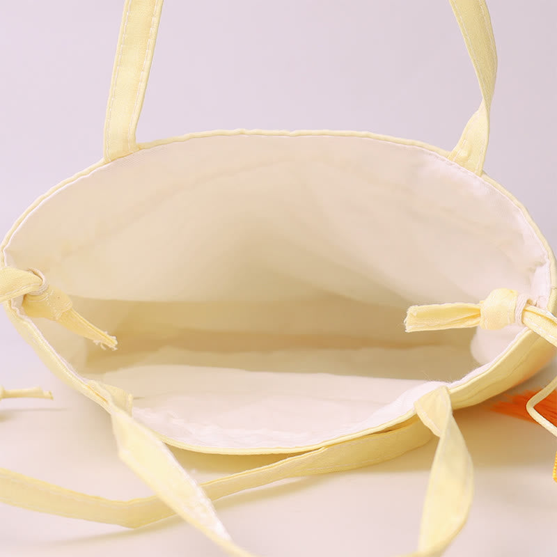 Sac fourre-tout de yoga en coton et lin avec bandoulière réglable 21 x 22 cm