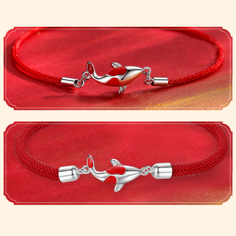 Bracelet couple poisson koï pour chance, richesse et protection