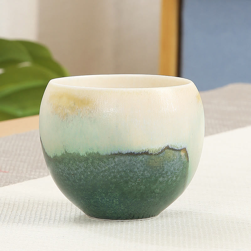 Tasse à thé Kung Fu créative en céramique verte 140 ml