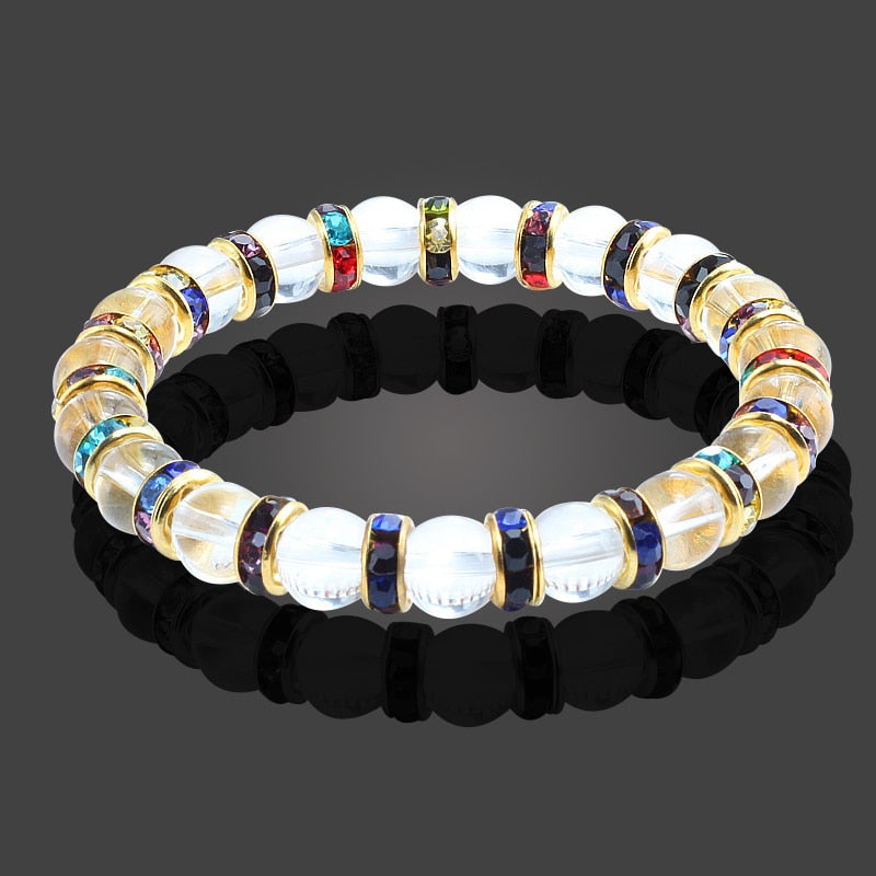 Bracelet en cristal naturel multicolore pour la transformation personnelle