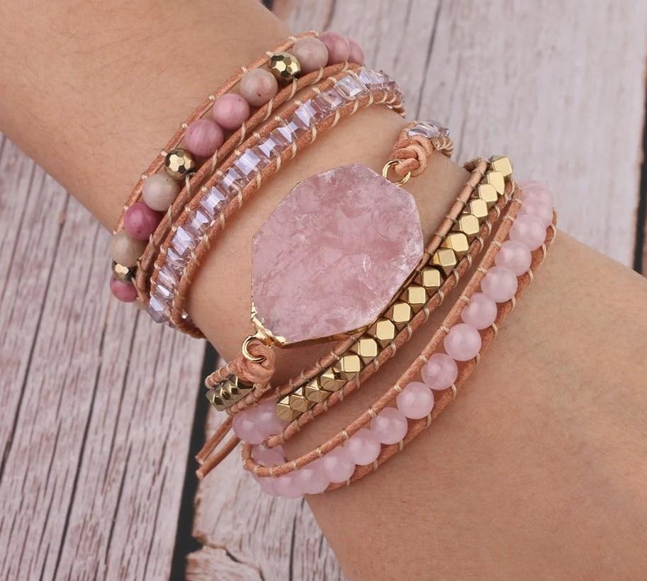Coffret Crystal Love Connection - Ensemble de bracelets en pierres précieuses